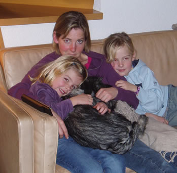 Aya togethe with her new family